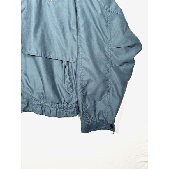 Vtg 90s MV Sport American Road Line Windbreaker Jacket Men Large Green Hooded - Picture 4 of 13